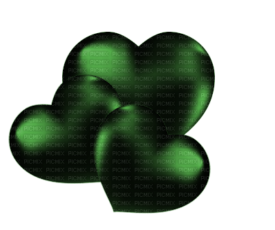 Kaz_Creations Green Deco Colours Hearts Love - 免费PNG