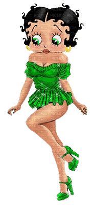 soave  patrick animated betty boop green - 無料のアニメーション GIF