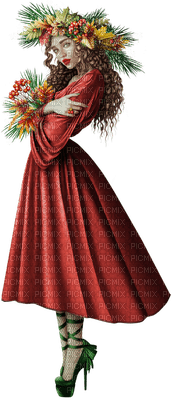 Kaz_Creations Woman-Femme-Red-Noel - δωρεάν png