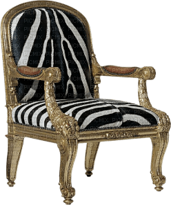 Kaz_Creations Deco Furniture Zebra Chair - png gratuito