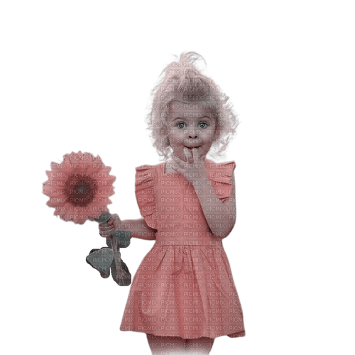 kikkapink pink girl baby child sunflower - png ฟรี