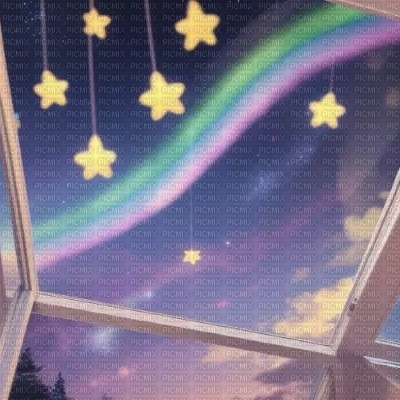 Night Sky with Rainbow - 無料png