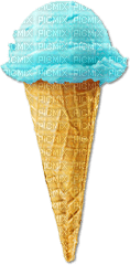 soave deco summer scrap ice cream blue brown - 免费PNG