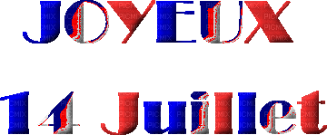 JOYEUX 14. JUILLET text - Ücretsiz animasyonlu GIF