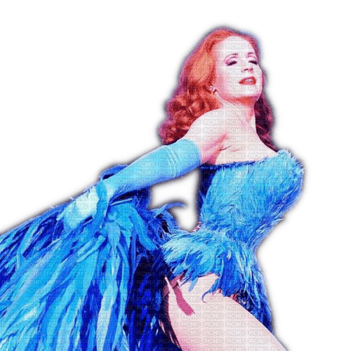 Rena Bourlesque Woman Frau blau blue - kostenlos png
