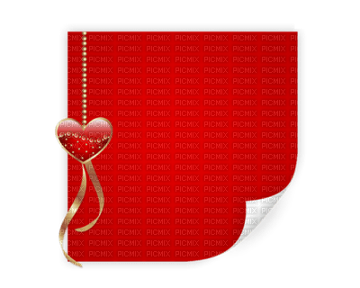 Kaz_Creations Red  Love Heart Scrap Deco Card - PNG gratuit