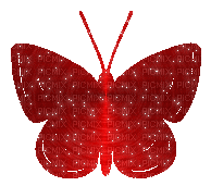 red glitter butterfly - Zdarma animovaný GIF