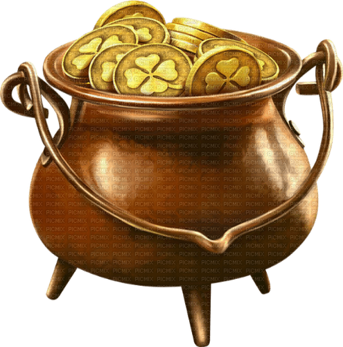 Pot Of Gold Coins - Free PNG