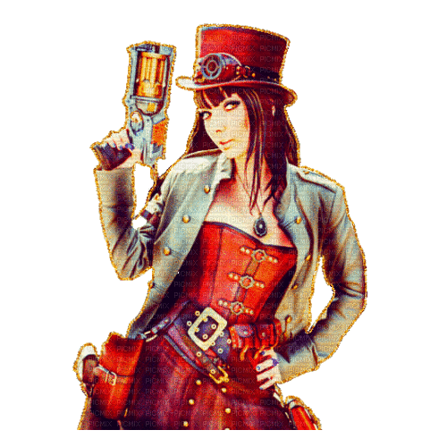 steampunk woman - Besplatni animirani GIF