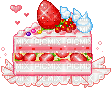 strawberry cake - GIF animé gratuit