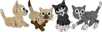 Petz Siamese Black and White Shorthair Catz - GIF animate gratis