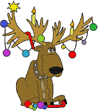 Christmas reindeer sunshine3 - Nemokamas animacinis gif