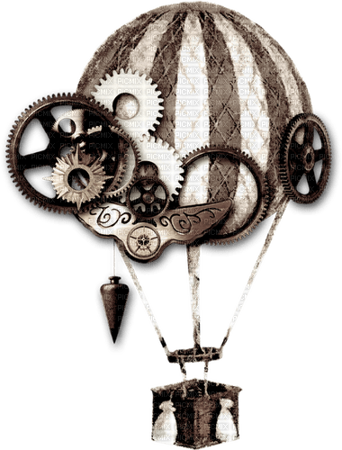 Steampunk Hot air balloon - png ฟรี