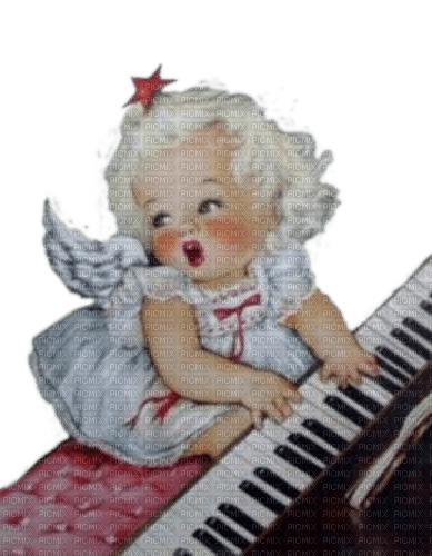 Engelchen, Klavier, singen, angel - PNG gratuit