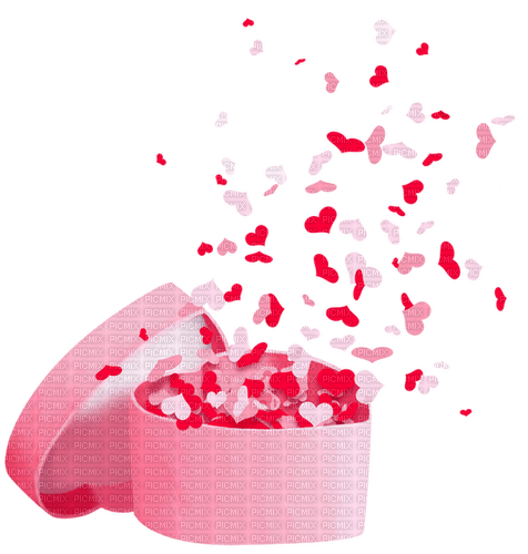 Box.Hearts.Pink.Red - bezmaksas png