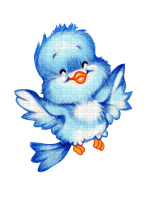 oiseau bleu - GIF animado gratis