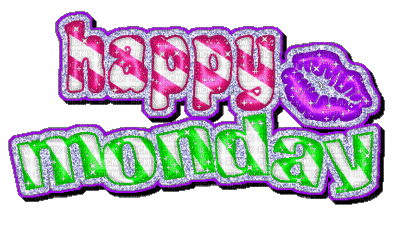 Kaz_Creations Logo Text Happy Monday - Gratis geanimeerde GIF