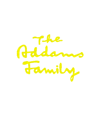 Kaz_Creations Logo Text The Addams Family - GIF animasi gratis