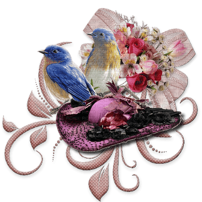 Kaz_Creations Deco Flowers Birds  Colours - PNG gratuit