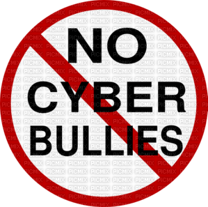 stop sign text NO CYBERBULLYING - zdarma png