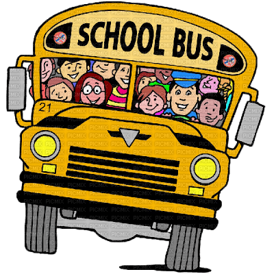 Kaz_Creations Cartoon School Animals Bus - darmowe png
