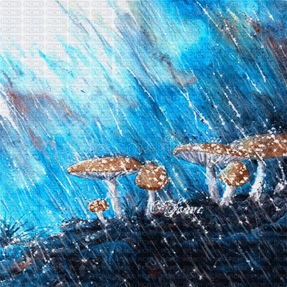 soave background animated rain painting - GIF animé gratuit