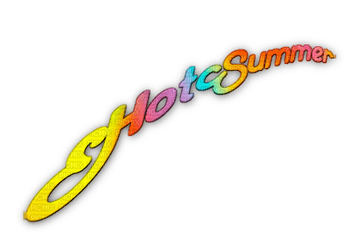 soave text hot summer rainbow - Free PNG