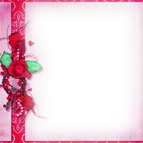 Frame.Rose.Pearls.Cameo.White.Red - KittyKatLuv65 - zadarmo png