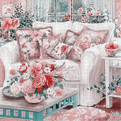 soave background animated vintage room pink - 無料のアニメーション GIF