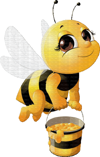 bee biene abeille fun summer ete sommer insect spring printemps animal animals animaux gif anime animated animation tube mignon - Darmowy animowany GIF