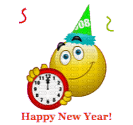 ani--happy new year- in different languages - GIF animé gratuit