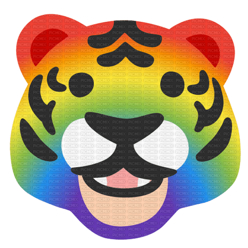 emoji supply rainbow tiger - ingyenes png