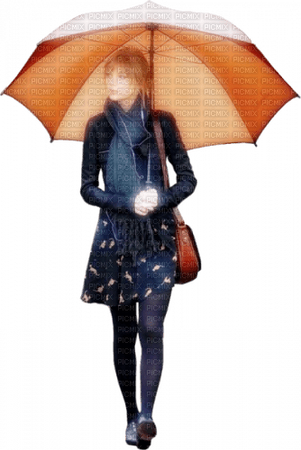 Femme avec un parapluie - png ฟรี