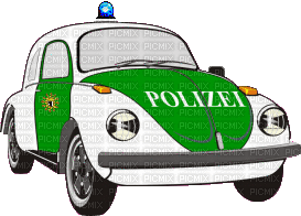 car auto voiture  deco tube gif anime animated animation police polizei - Free animated GIF