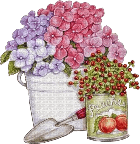 Gartenutensilien, Deko, Blumen - 免费PNG