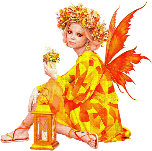 Autumn Fairy - Free PNG