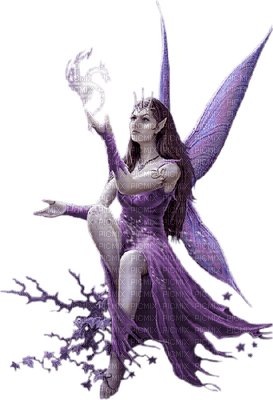 laurachan purple fairy - Free PNG