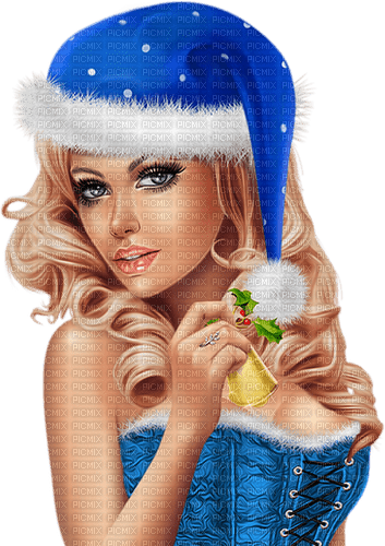 Woman. Winter. Christmas.  Leila - δωρεάν png