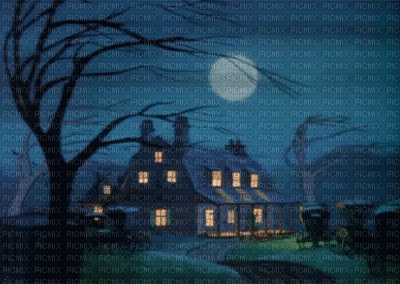 Haunted house mansion bp - GIF animasi gratis
