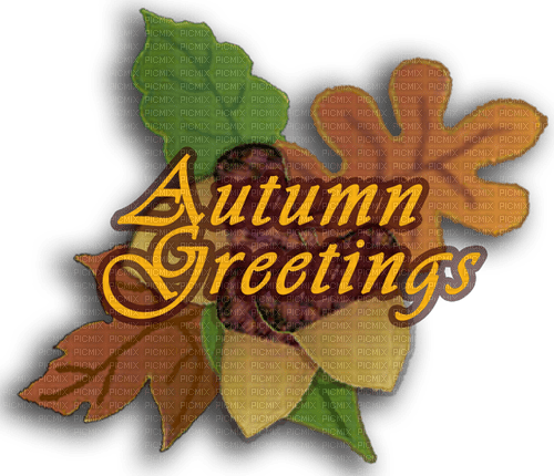 autumn greetings - png gratuito