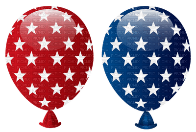 Kaz_Creations America 4th July Independance Day American Balloons - Free PNG