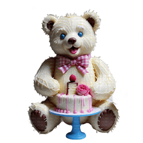White Chocolate Teddy Bear - Free PNG