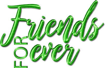 Friends Forever.Text.Green - Free PNG