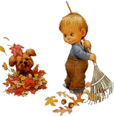 child enfant bebe autumn automne - zadarmo png