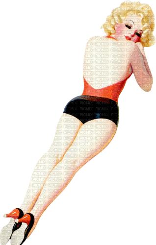 Pin up Vintage Summer swimming suit - png gratuito