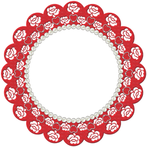 Frame. Circle. Red. Love. Valentine. Leila - PNG gratuit