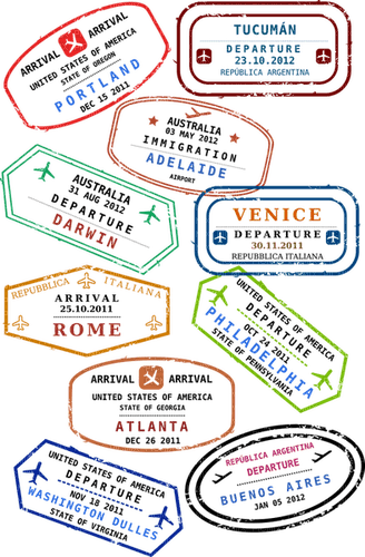 travel stamps Bb2 - PNG gratuit