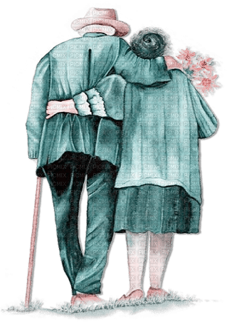soave couple autumn old vintage man woman - Free PNG