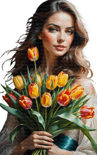 loly33 femme tulipe - ilmainen png
