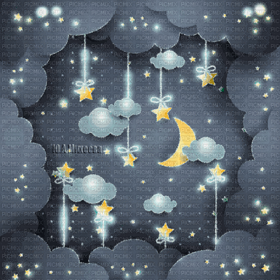 Y.A.M._Night, moon, stars background - Kostenlose animierte GIFs